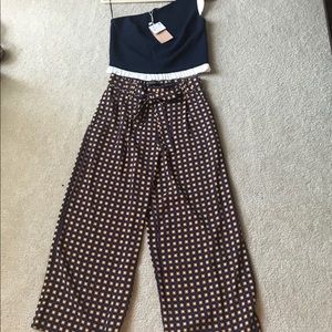 ZARA high-waisted flowy crop pants